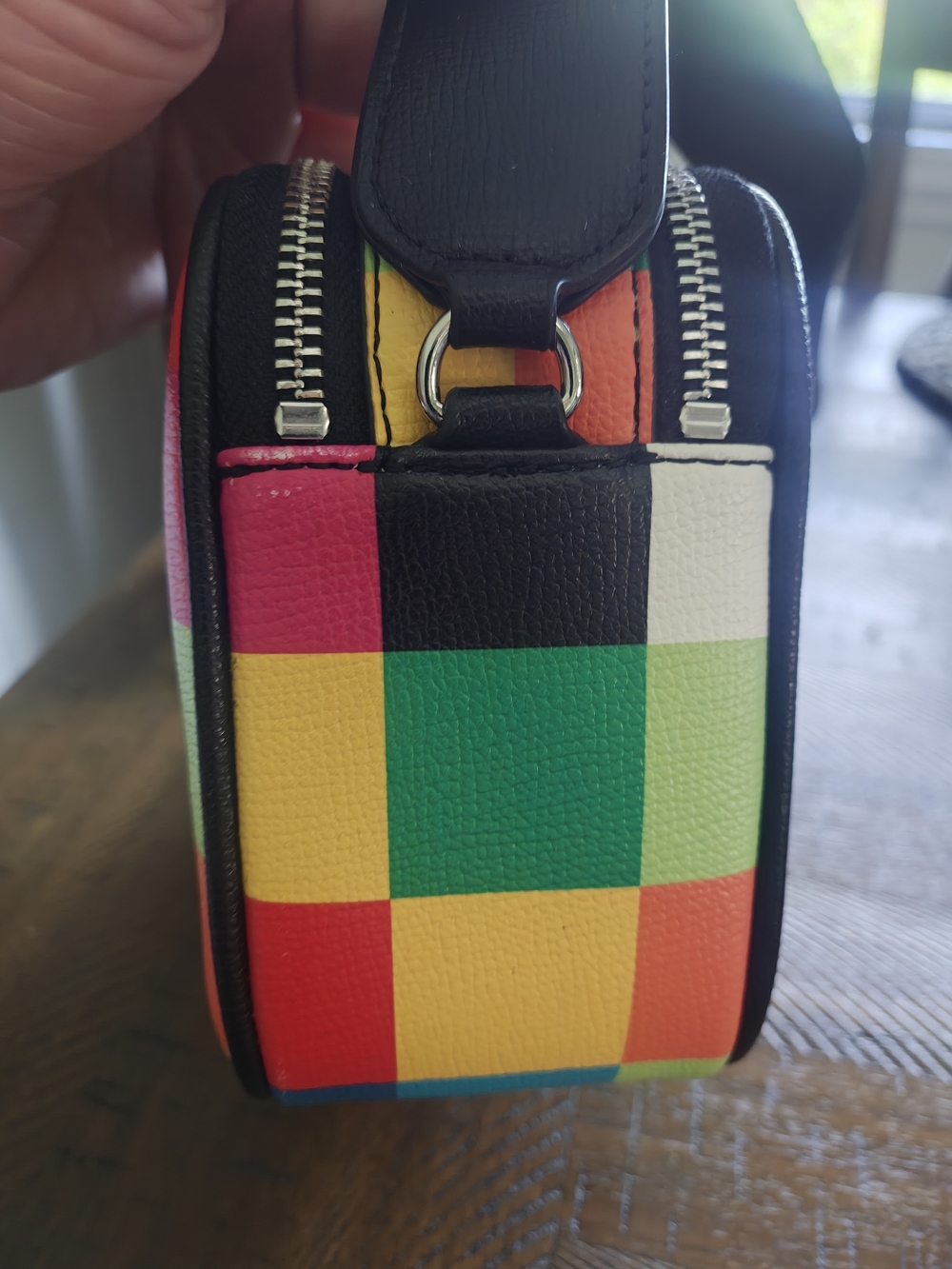 Karl Lagerfeld Multicolor Check Camera Bag with Strap - Picture 4 of 10